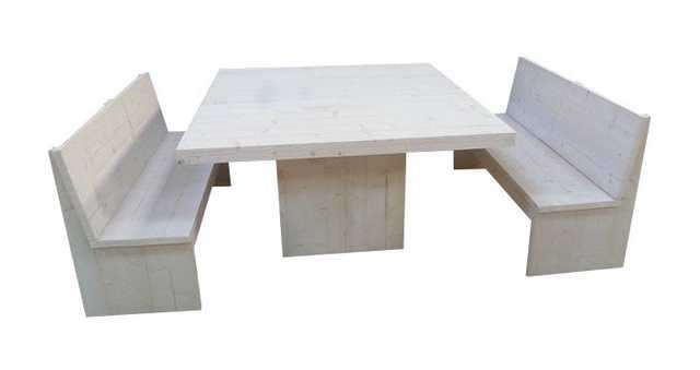 Terrasengarnitur aus Bauholz - Gartenmobel